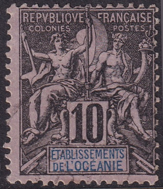 French Polynesia 1892 Sc 6 used light cancel