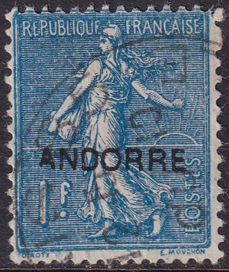 Andorra French 1931 Sc 16 used