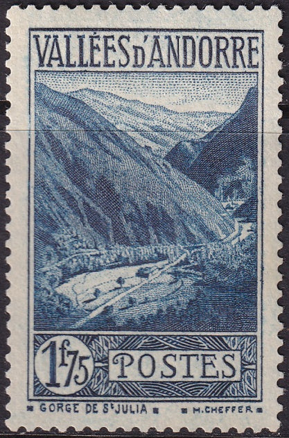 Andorra French 1938 Sc 55 MNG(*)