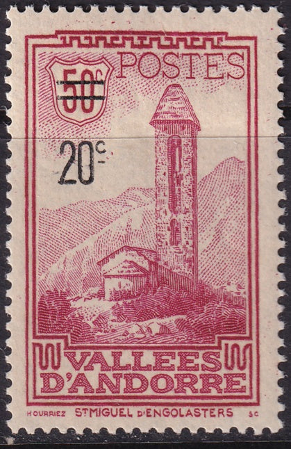 Andorra French 1935 Sc 64 MH*