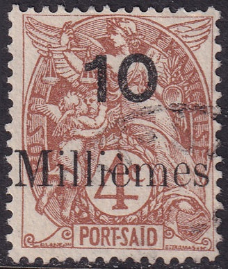 French Offices Port Said 1921 Sc 40 used light cancel