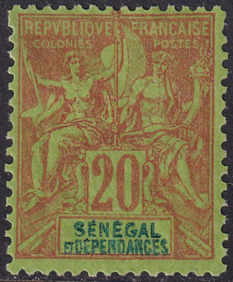 Senegal 1892 Sc 44 MH*