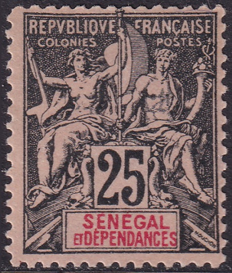 Senegal 1892 Sc 45 MNH** light corner crease