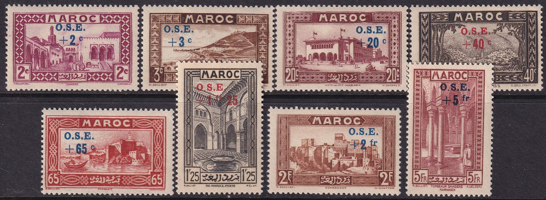 French Morocco 1938 Sc B13-20 set MH*
