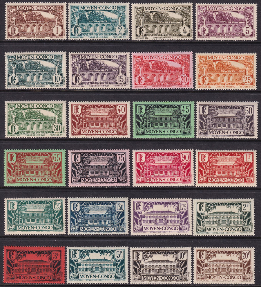 Middle Congo 1933 Sc 65-88 complete set MH*