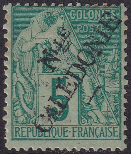 New Caledonia 1892 Sc 23 MLH* toned perfs on left