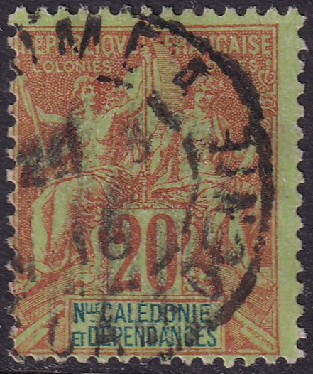 New Caledonia 1892 Sc 49 used