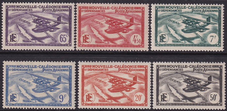 New Caledonia 1938 Sc C1-6 air post set MLH*