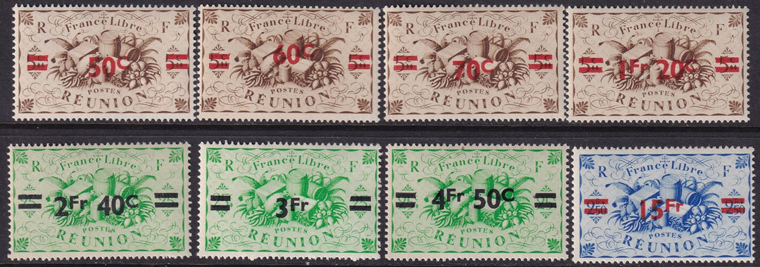 Reunion 1945 Sc 240-7 set MNH**