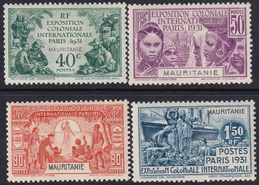 Mauritania 1931 Sc 65-8 set MLH*