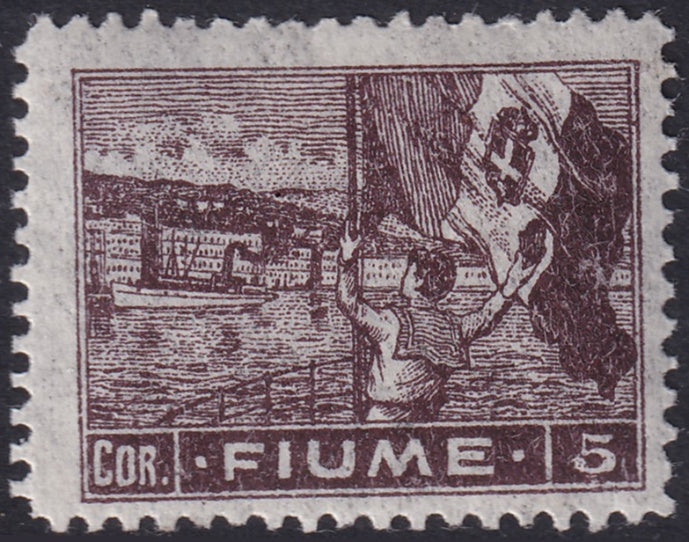 Fiume 1919 Sc 42c MH* thin translucent paper