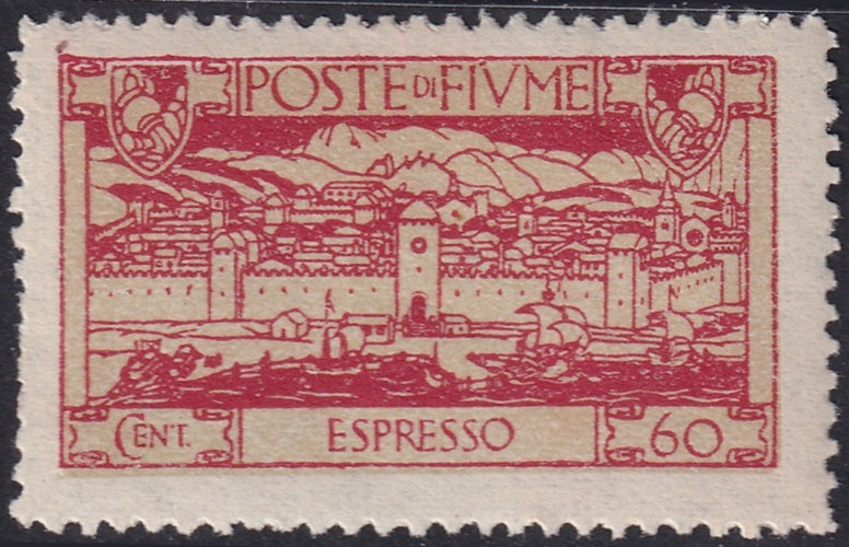 Fiume 1923 Sc E12 express MH*