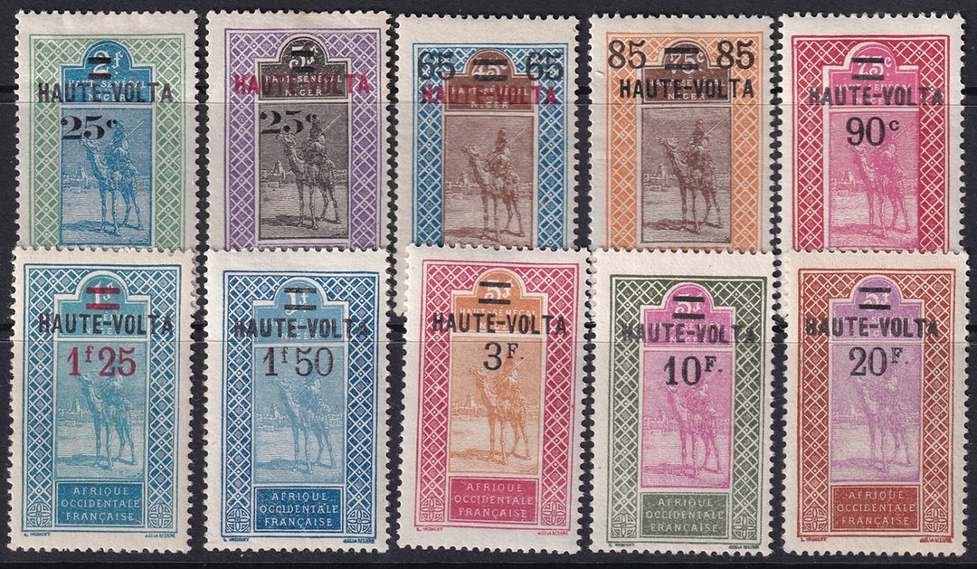 Upper Volta 1924 Sc 33-42 set MH*