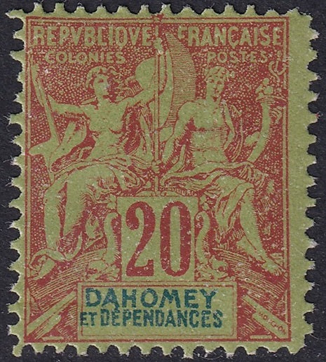 Dahomey 1904 Sc 7 MLH* light crease