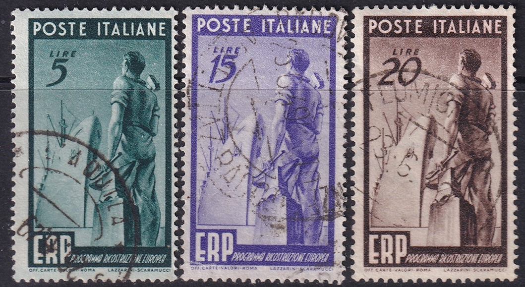 Italy 1949 Sc 515-7 set used