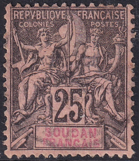 French Sudan 1894 Sc 12 used