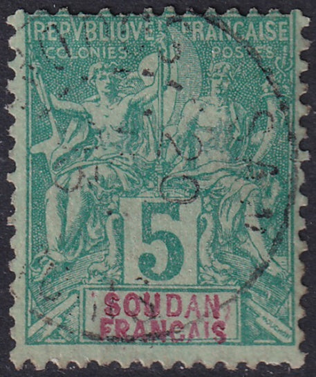 French Sudan 1894 Sc 6 used gummed