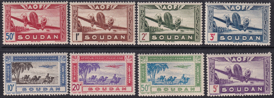 French Sudan 1942 Sc C6-13 air post set MLH*