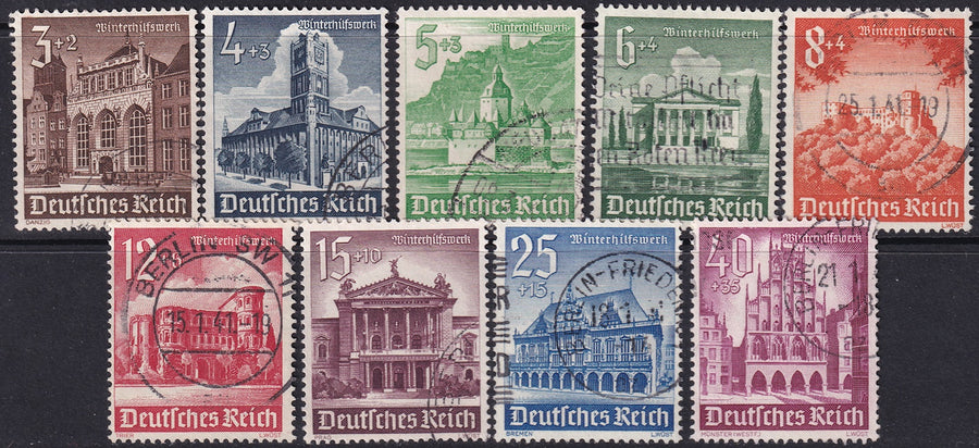 Germany 1940 Sc B177-85 set used