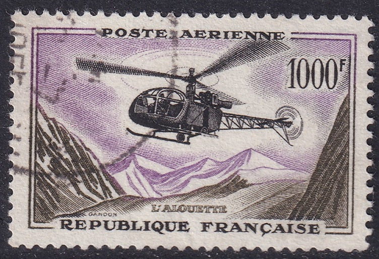 France 1958 Sc C36 air post used