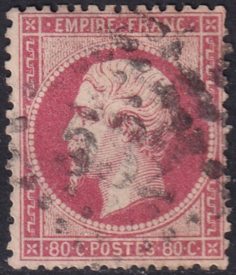 France 1862 Sc 28 used "532" (Bordeaux) GC cancel