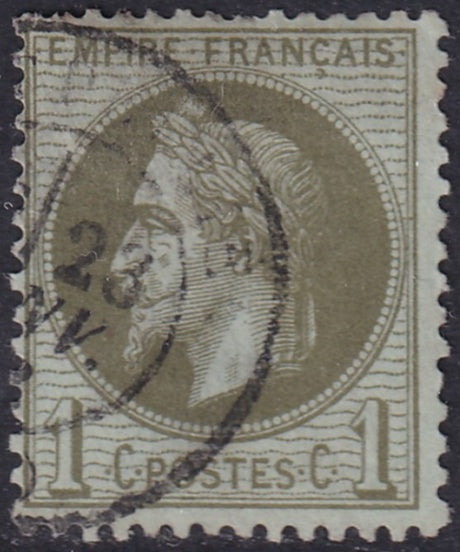 France 1870 Sc 29 used date cancel