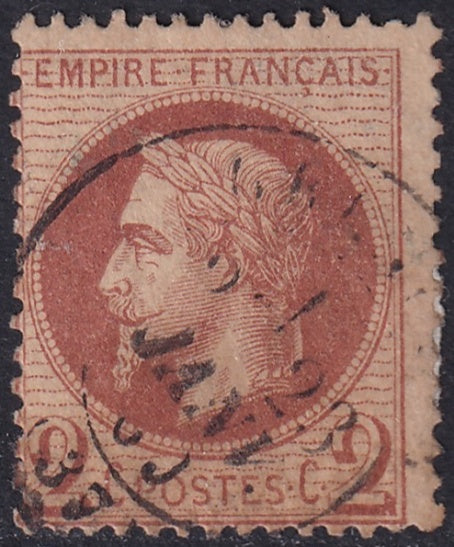 France 1863 Sc 30 used date cancel