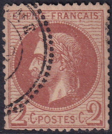 France 1863 Sc 30 used dotted circle date cancel