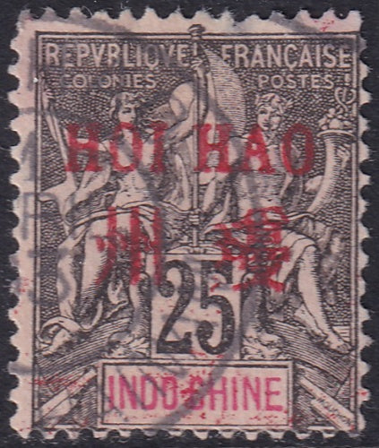 French Offices Hoi-Hao 1901 Sc 9 used tiny edge thin