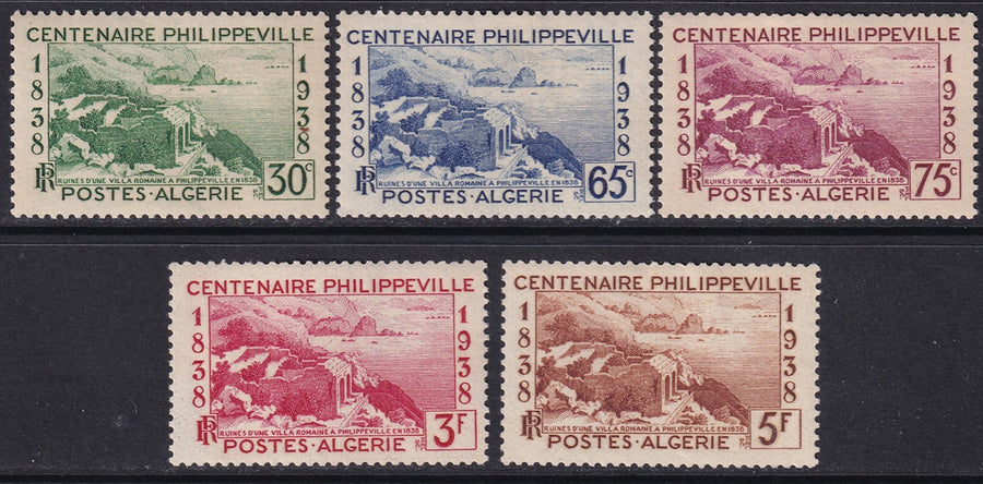 Algeria 1938 Sc 117-21 set MH*