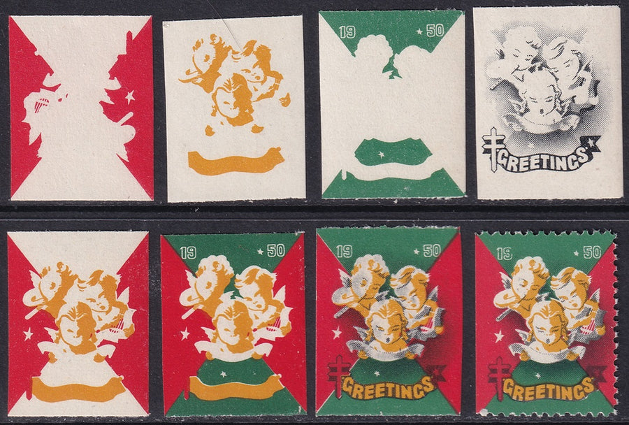 Canada 1950 Christmas seal progressive colour proof set MNG(*)