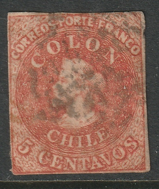 Chile 1862 Sc 9a used