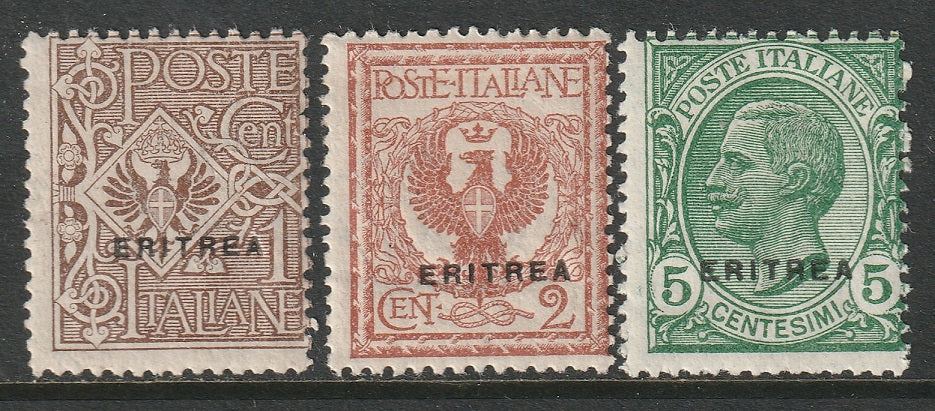 Eritrea 1924 Sc 88-90 set MH some DG