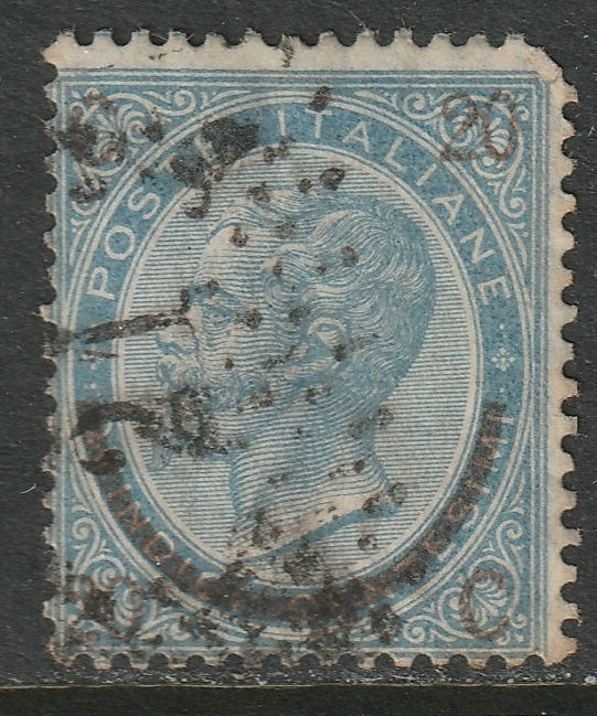 Italy 1865 Sc 34b used "21" cancel