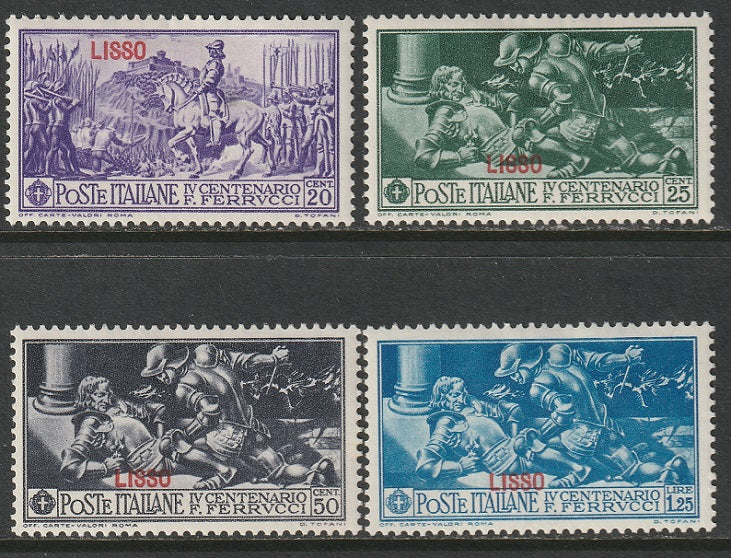 Italy Aegean Lisso 1930 Sc 12-15 partial set MH
