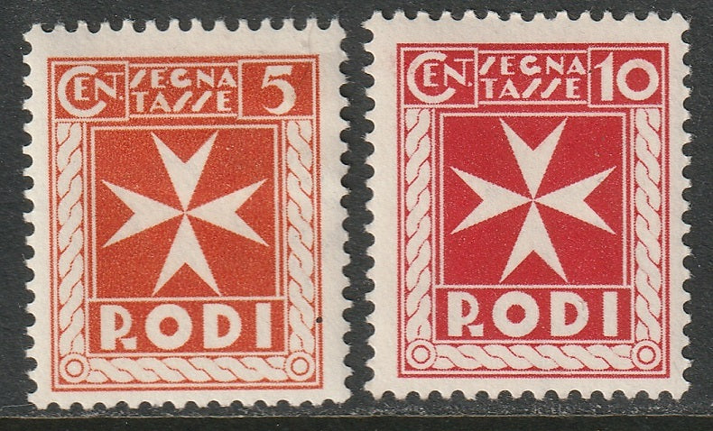 Italy Aegean Rhodes 1934 Sc J1-2 postage due MH