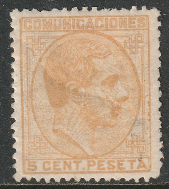 Spain 1878 Sc 233 MH thin