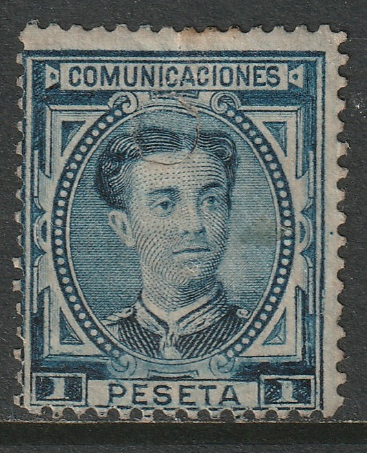 Spain 1876 Sc 228 telegraph cancel (unpunched)