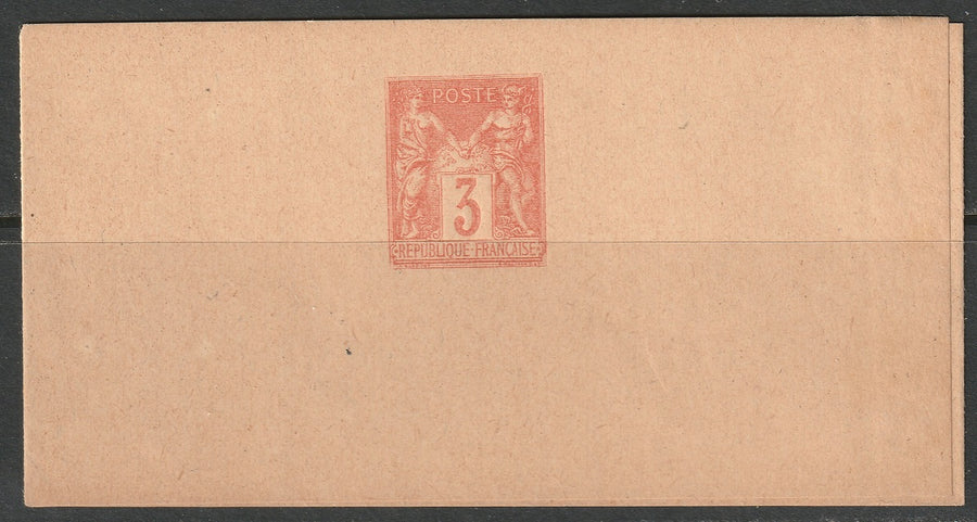 France 1892 3c wrapper/bande stationery unused 