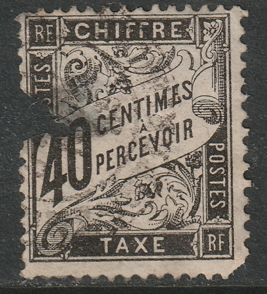 France 1882 Sc J20 postage due used damaged