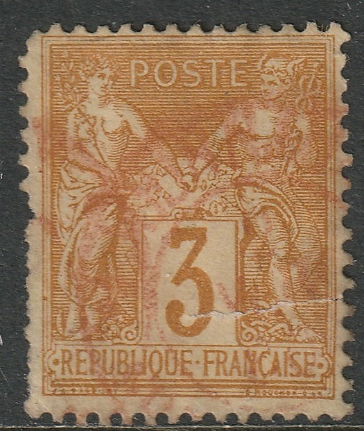 France 1878 Sc 89 used red CDS