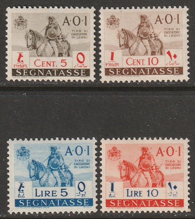 Italian East Africa 1942 Sa 14,15,23,24 postage due non issued MH