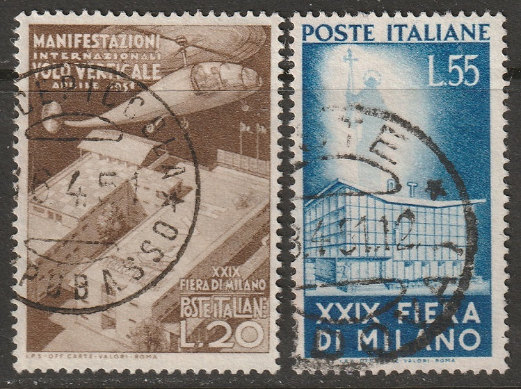 Italy 1951 Sc 572-73 set used