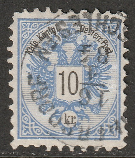 Austria 1883 Sc 44 used Hennersdorf in Schlesien (Jindrichov) CDS