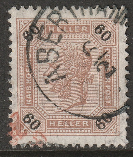 Austria 1899 Sc 82 used Abertham (Abertamy) CDS