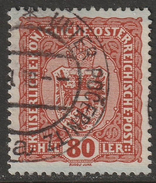 Austria 1916 Sc 157 used Unter Pocernitz (Dolni Pocernice) CDS