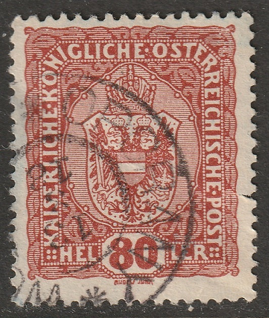 Austria 1916 Sc 157 used Woporan/Oporany CDS