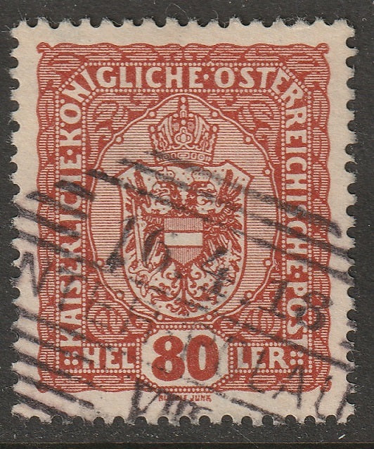 Austria 1916 Sc 157 used Unter Polavn (Dolni Polubny) cancel