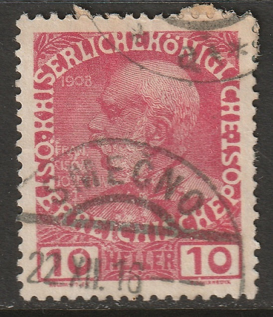 Austria 1913 Sc 115 used Smecno CDS