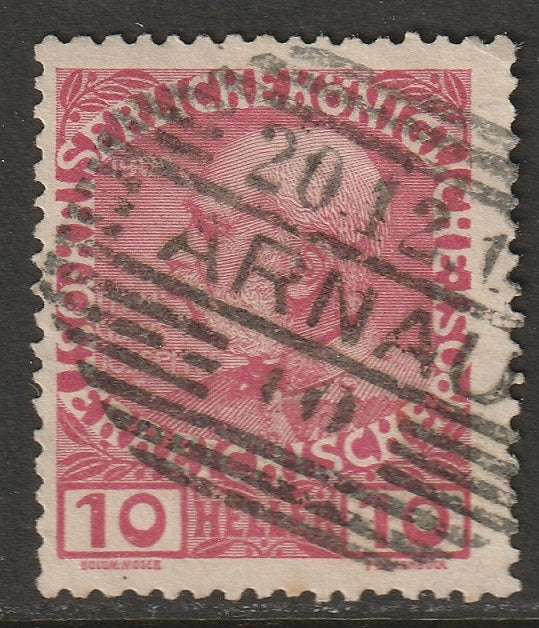 Austria 1913 Sc 115 used Arnau (Hostinne) CDS